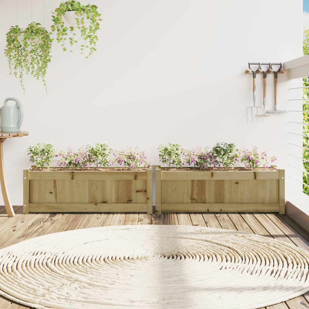 vidaXL Jardinières 2 pcs bois de pin imprégné