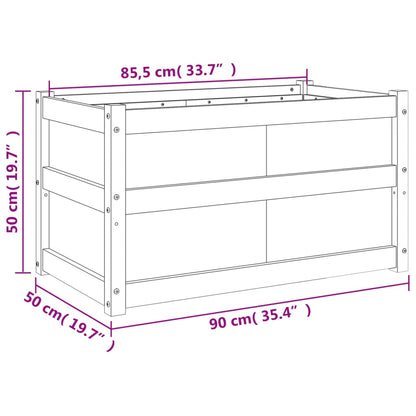vidaXL Jardinière d'extérieur 90x50x50 cm bois de pin massif
