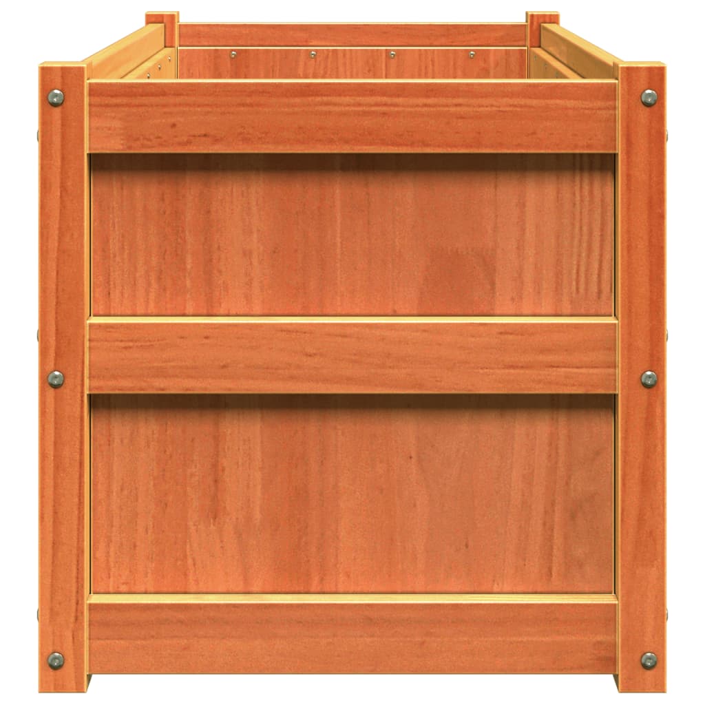 vidaXL Jardinière cire marron 90x50x50 cm bois de pin massif