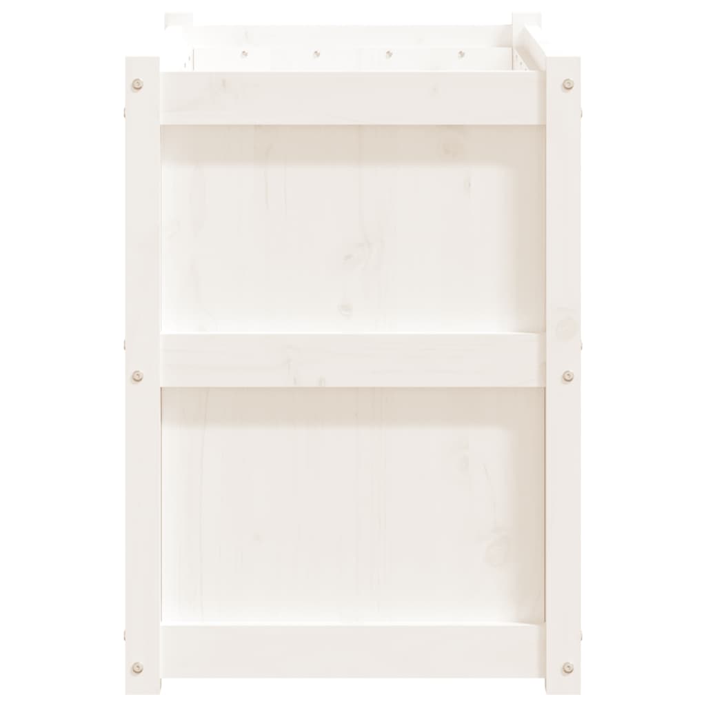 vidaXL Jardinière blanc 90x50x70 cm bois de pin massif