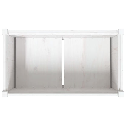 vidaXL Jardinière blanc 90x50x70 cm bois de pin massif