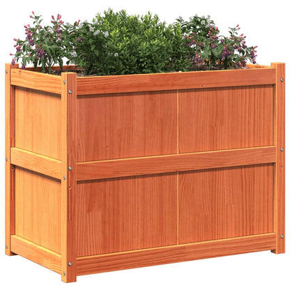 vidaXL Jardinière cire marron 90x50x70 cm bois de pin massif