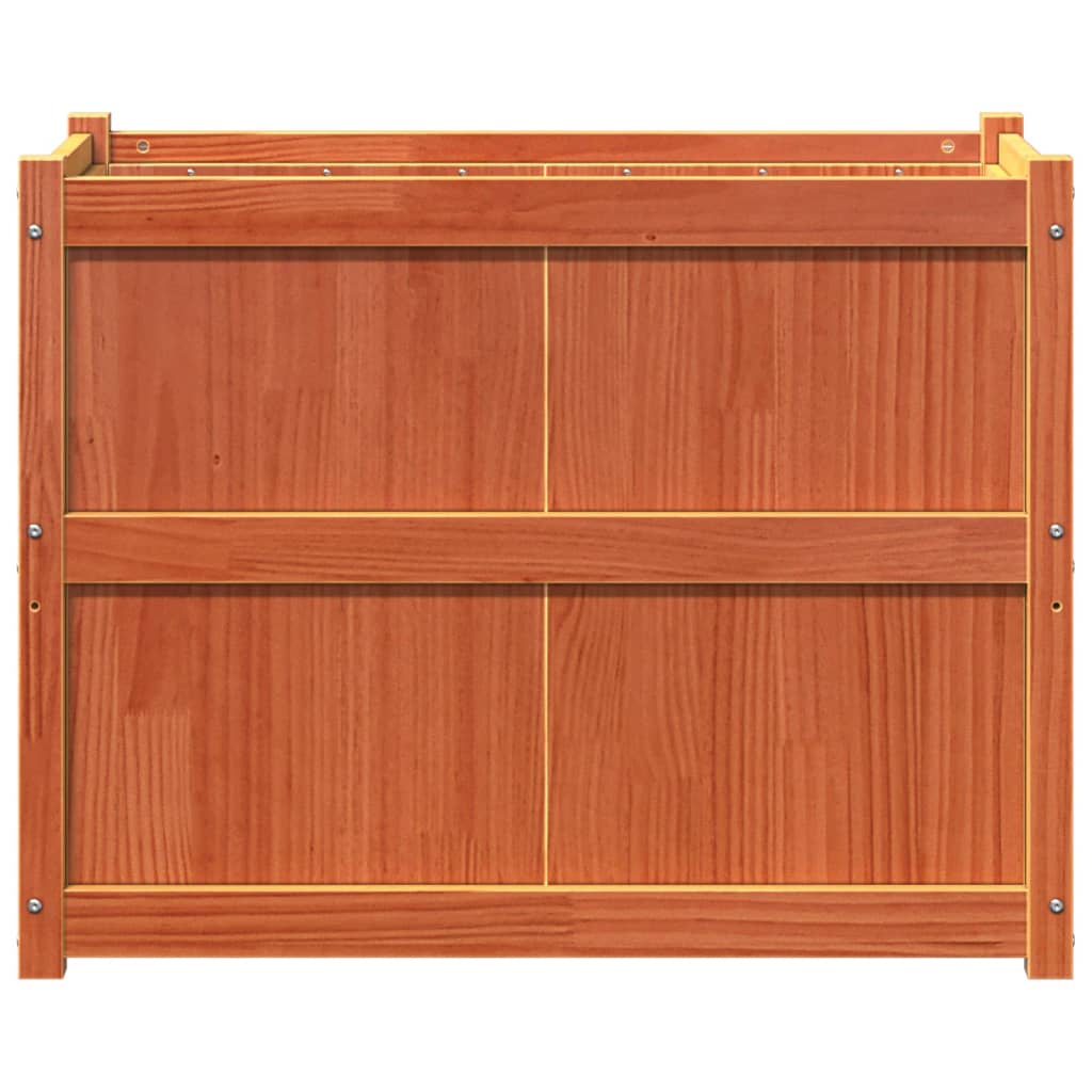 vidaXL Jardinière cire marron 90x50x70 cm bois de pin massif