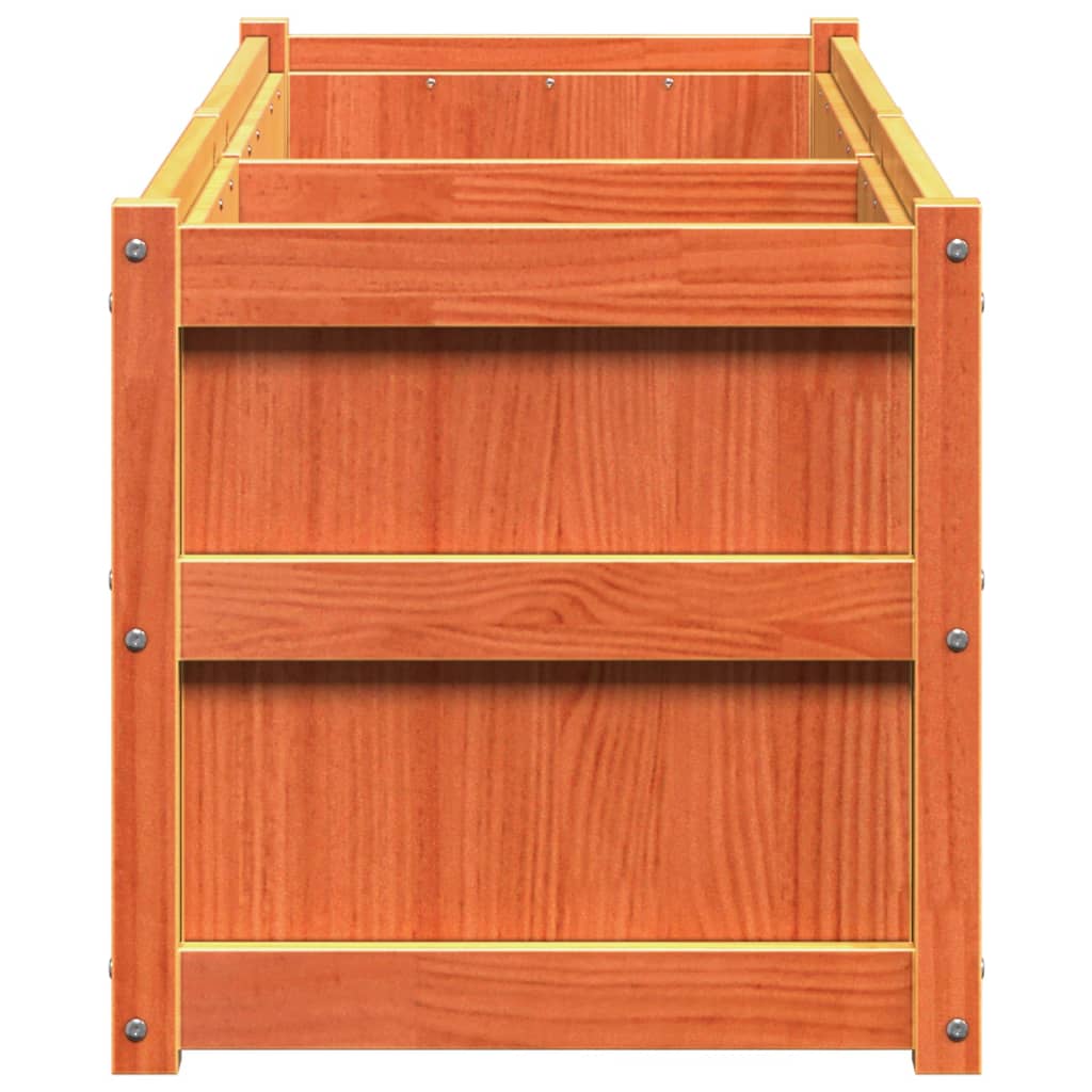 vidaXL Jardinière cire marron 90x50x70 cm bois de pin massif