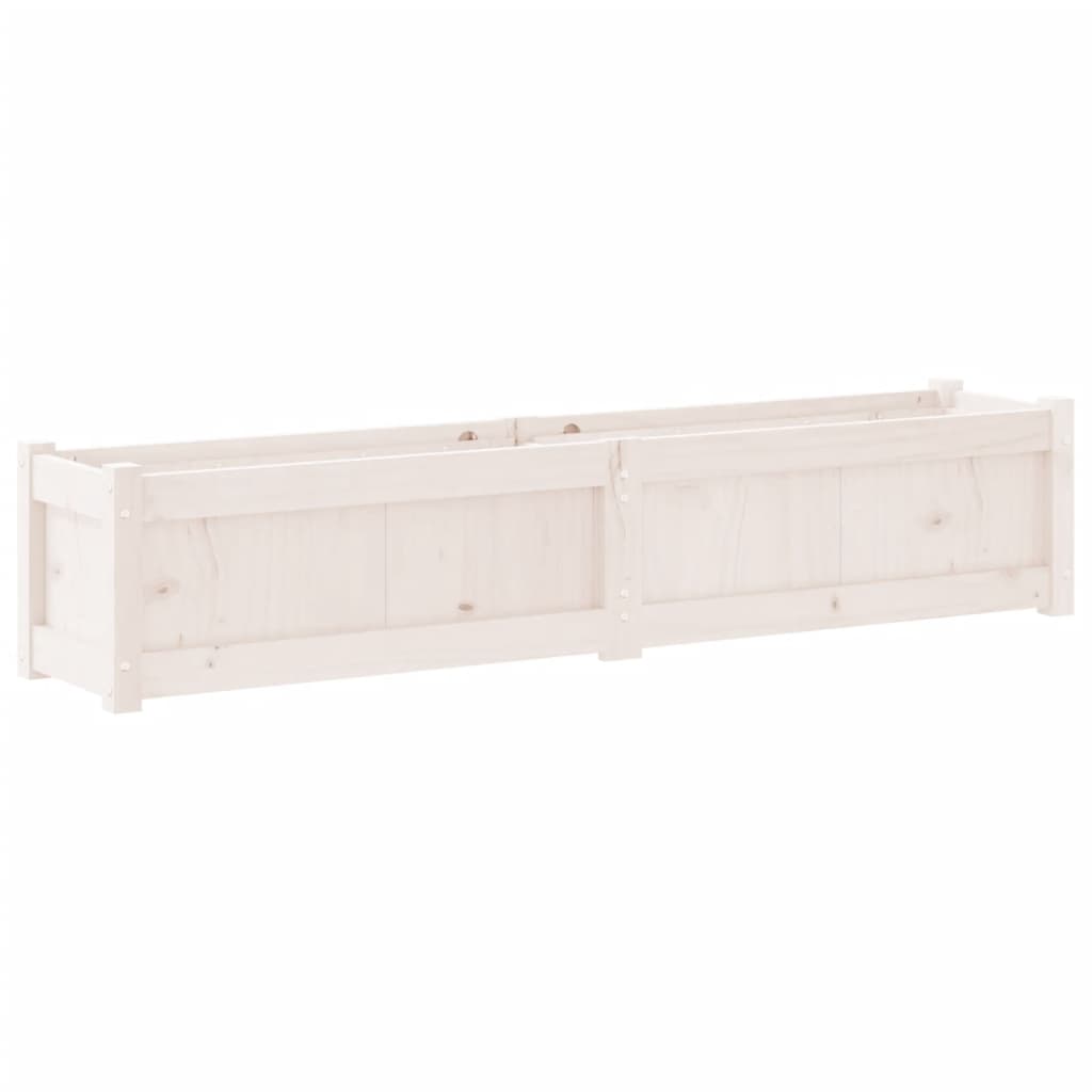 vidaXL Jardinière blanc 150x31x31 cm bois massif de pin