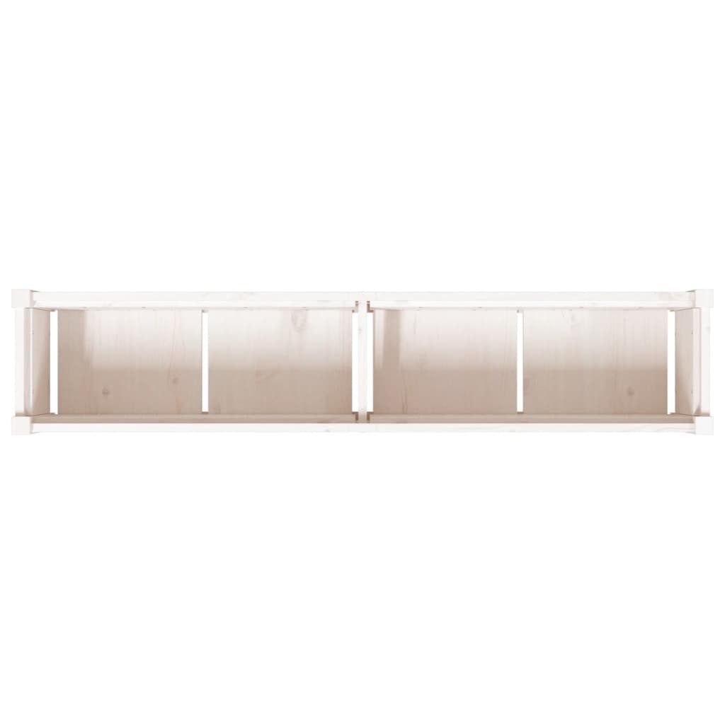 vidaXL Jardinière blanc 150x31x31 cm bois massif de pin