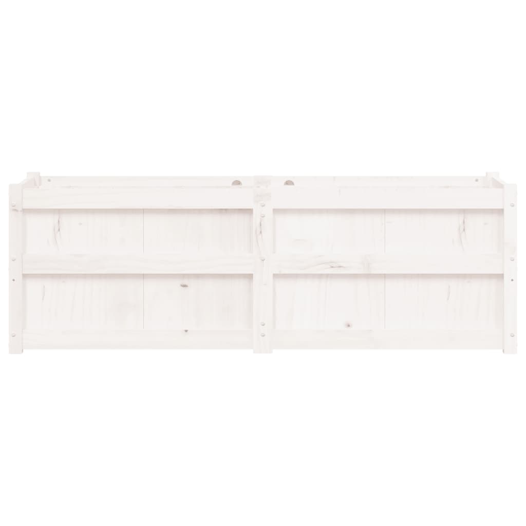vidaXL Jardinière blanc 150x50x50 cm bois massif de pin