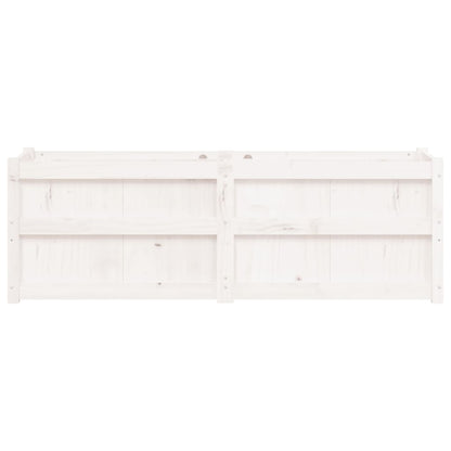 vidaXL Jardinière blanc 150x50x50 cm bois massif de pin