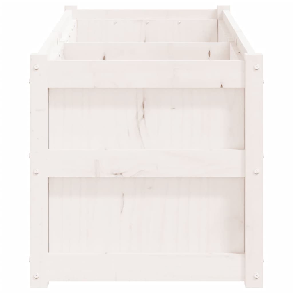vidaXL Jardinière blanc 150x50x50 cm bois massif de pin