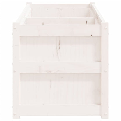 vidaXL Jardinière blanc 150x50x50 cm bois massif de pin
