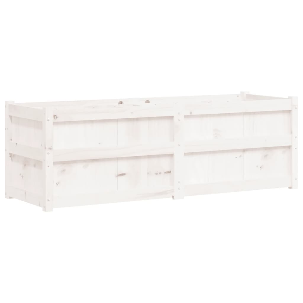 vidaXL Jardinière blanc 150x50x50 cm bois massif de pin