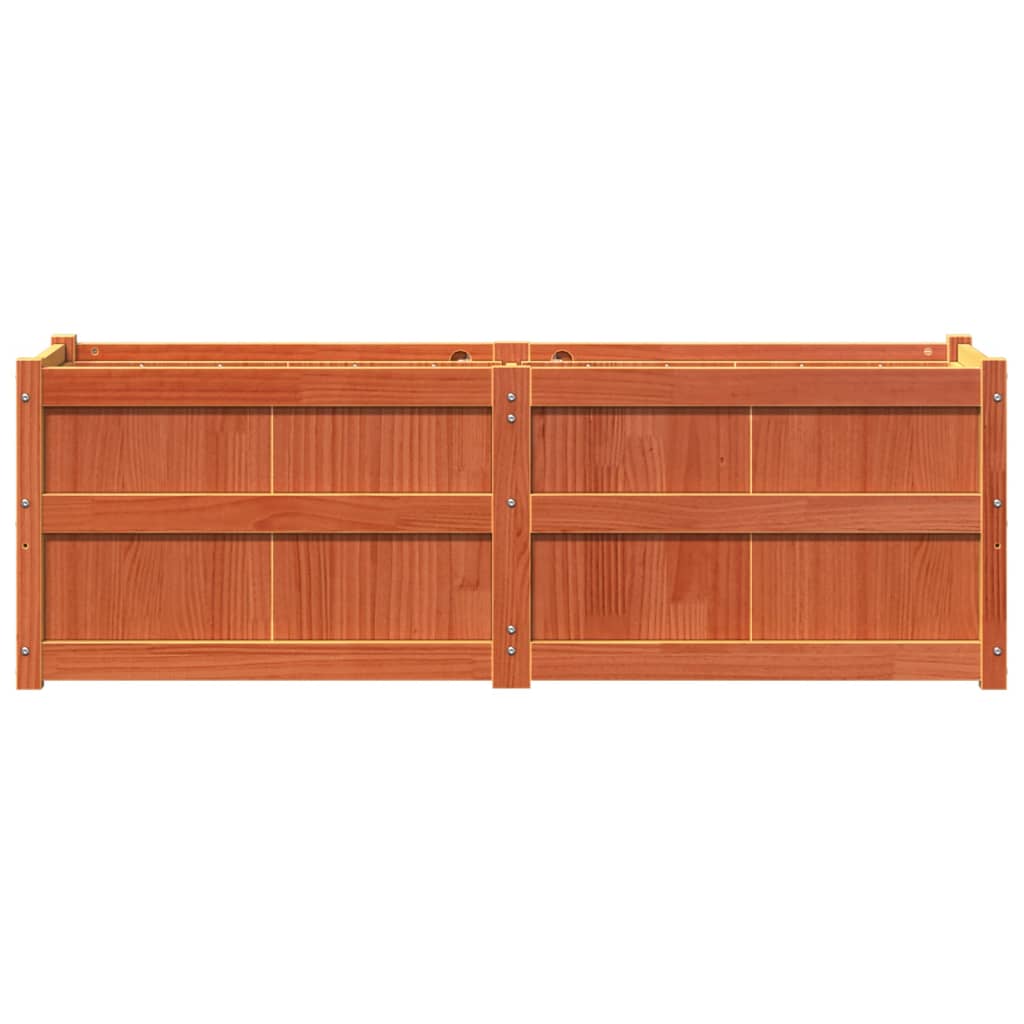 vidaXL Jardinière cire marron 150x50x50 cm bois de pin massif