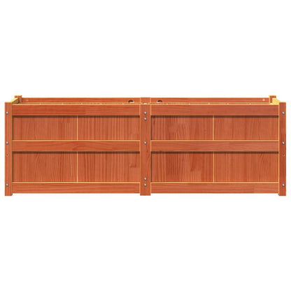 vidaXL Jardinière cire marron 150x50x50 cm bois de pin massif