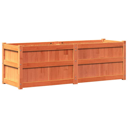 vidaXL Jardinière cire marron 150x50x50 cm bois de pin massif