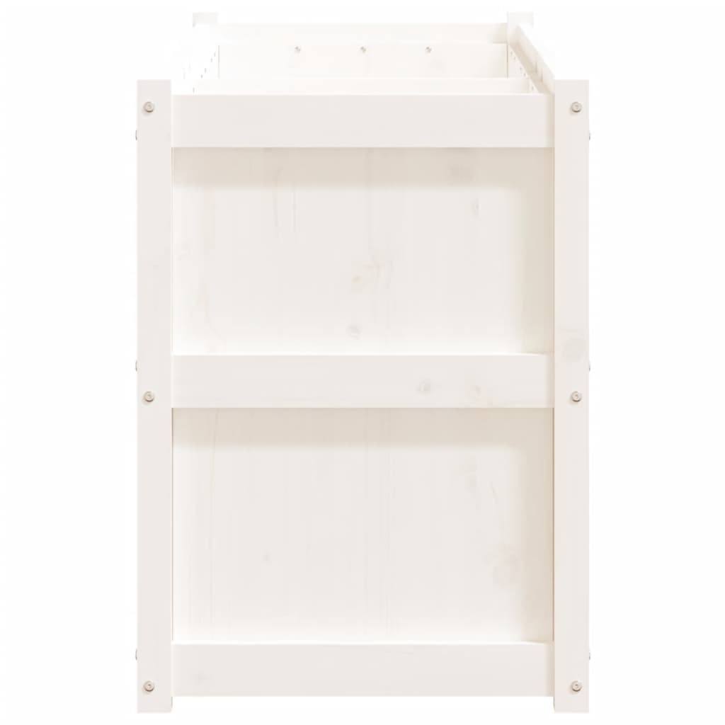 vidaXL Jardinière blanc 150x50x70 cm bois de pin massif