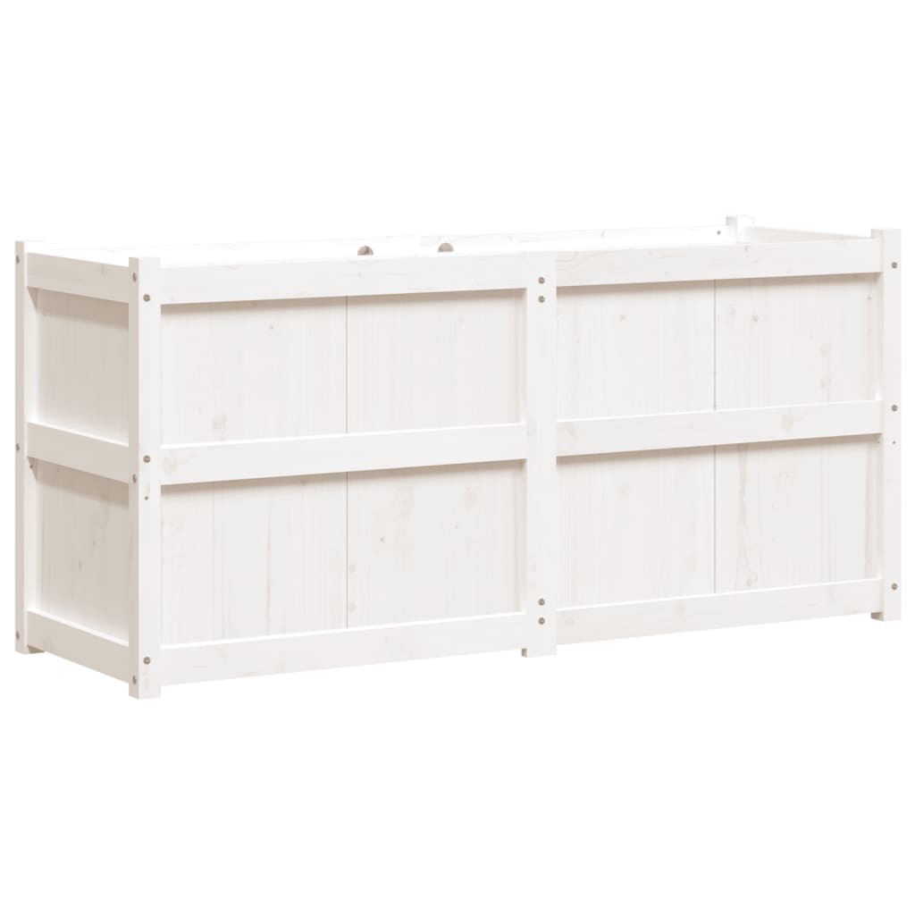vidaXL Jardinière blanc 150x50x70 cm bois de pin massif