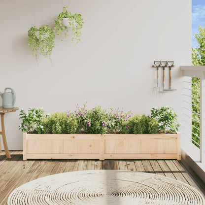 vidaXL Jardinière 180x31x31 cm bois de pin massif