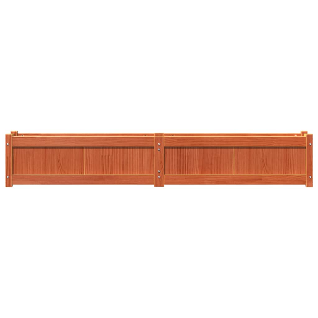 vidaXL Jardinières 2 pcs cire marron bois de pin massif
