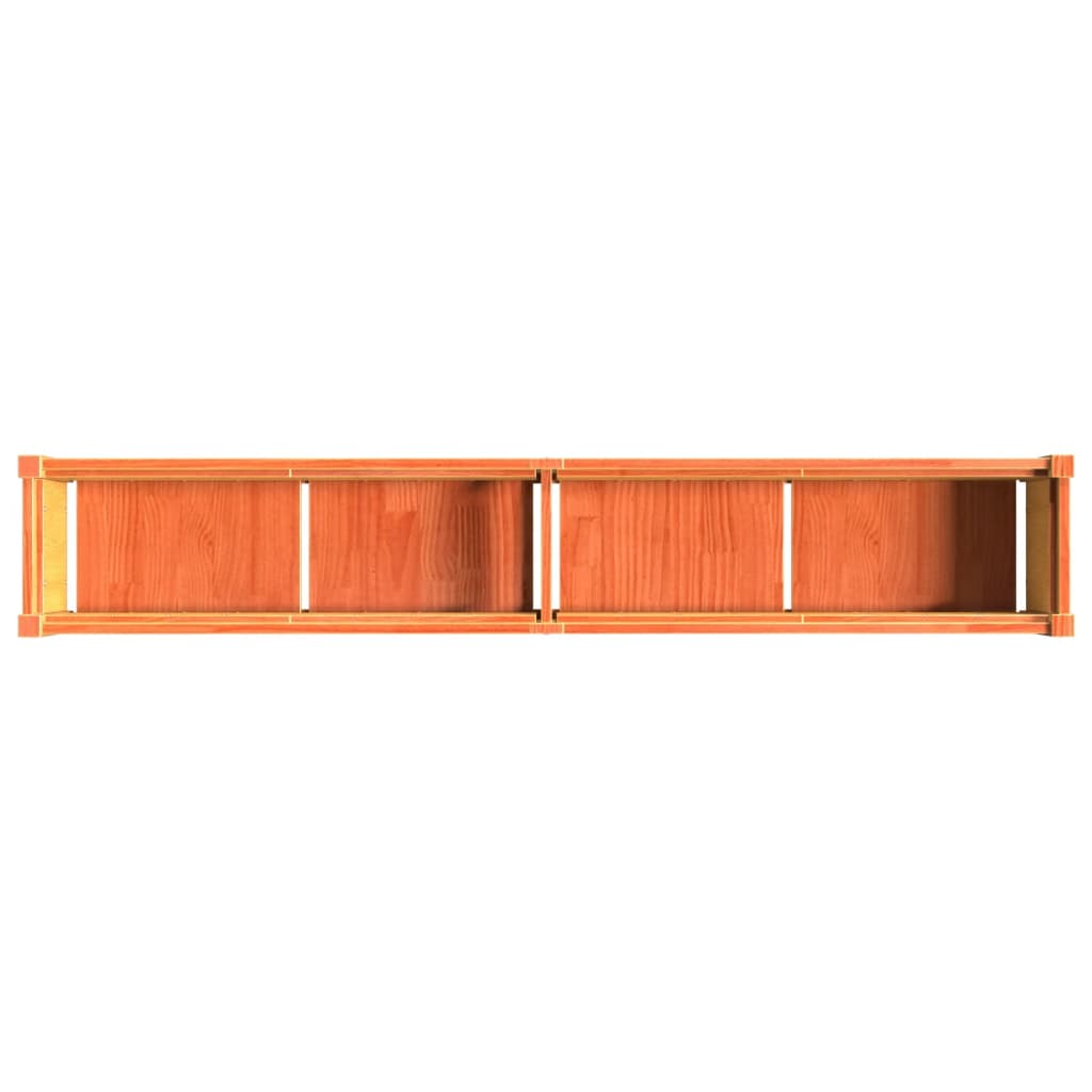 vidaXL Jardinières 2 pcs cire marron bois de pin massif