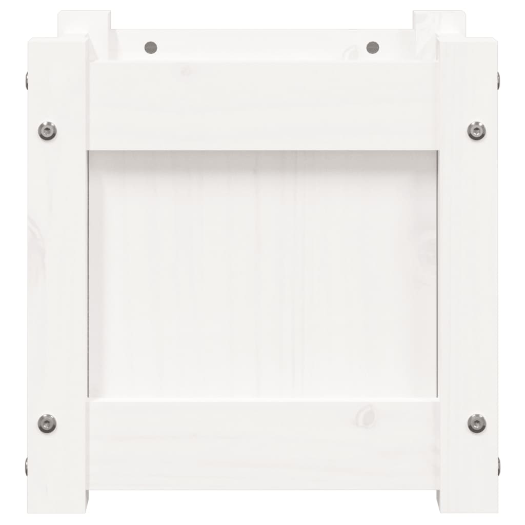 vidaXL Jardinière blanc 31x31x31 cm bois de pin massif