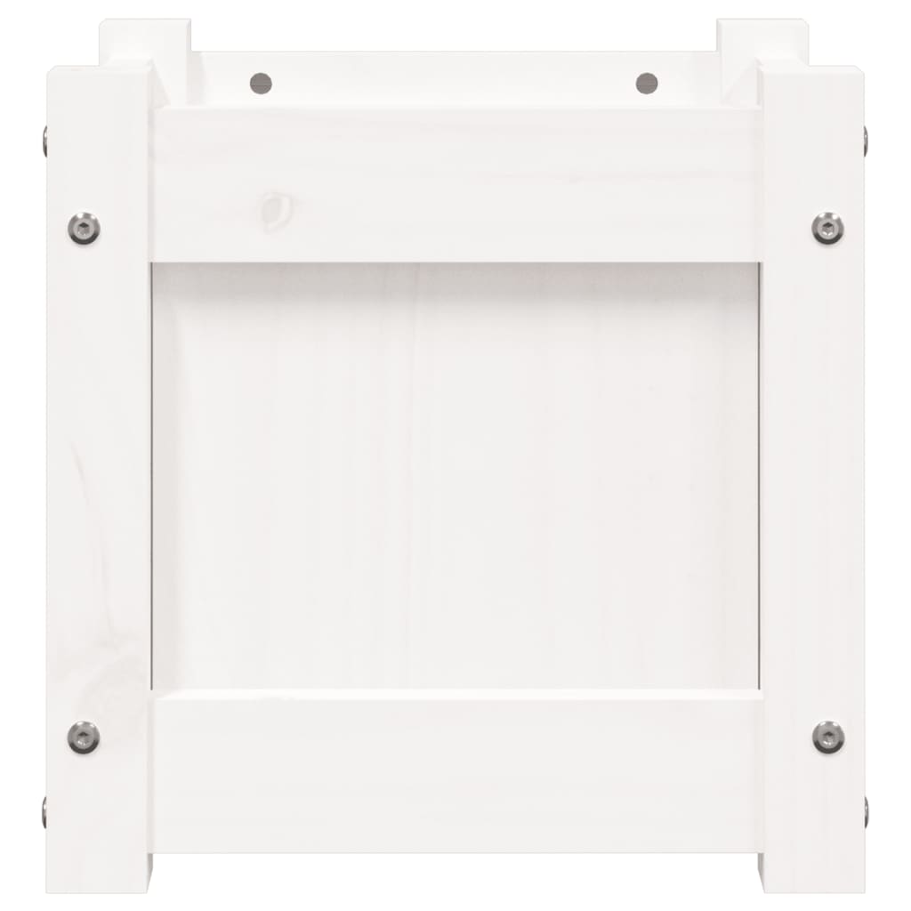 vidaXL Jardinière blanc 31x31x31 cm bois de pin massif