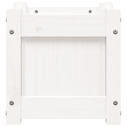 vidaXL Jardinière blanc 31x31x31 cm bois de pin massif
