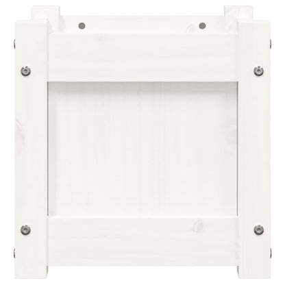 vidaXL Jardinières 2 pcs blanc bois de pin massif