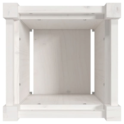 vidaXL Jardinières 2 pcs blanc bois de pin massif