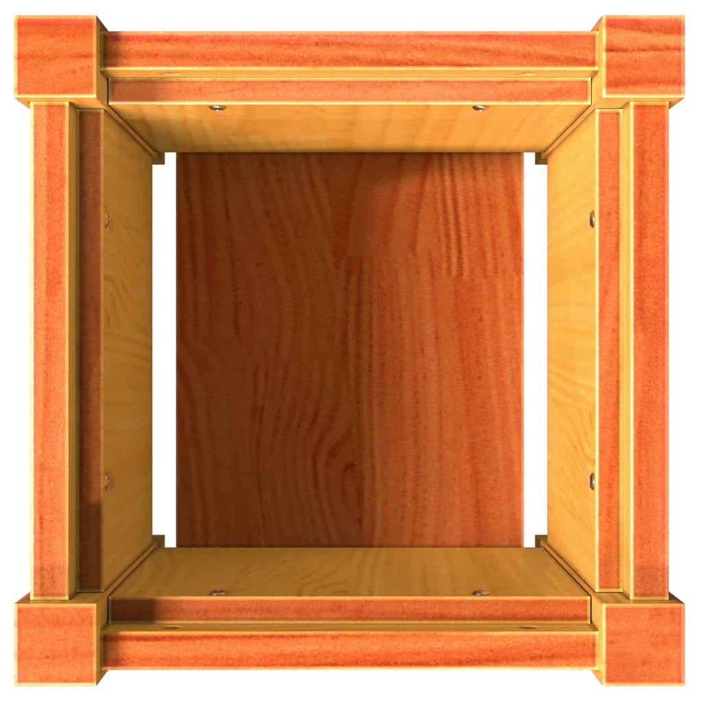 vidaXL Jardinière cire marron 31x31x31 cm bois de pin massif