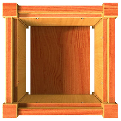 vidaXL Jardinières 2 pcs cire marron bois de pin massif
