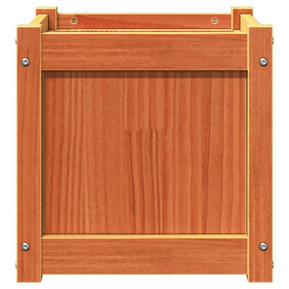 vidaXL Jardinière cire marron 40x40x40 cm bois de pin massif