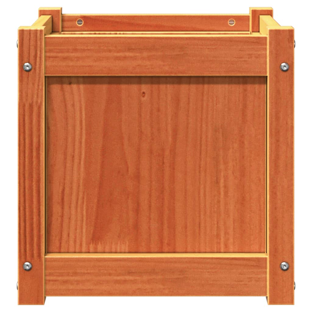 vidaXL Jardinières 2 pcs cire marron bois de pin massif