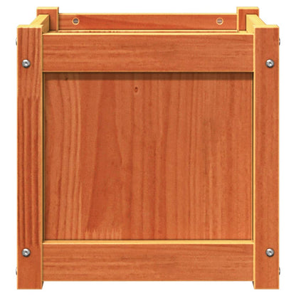 vidaXL Jardinières 2 pcs cire marron bois de pin massif
