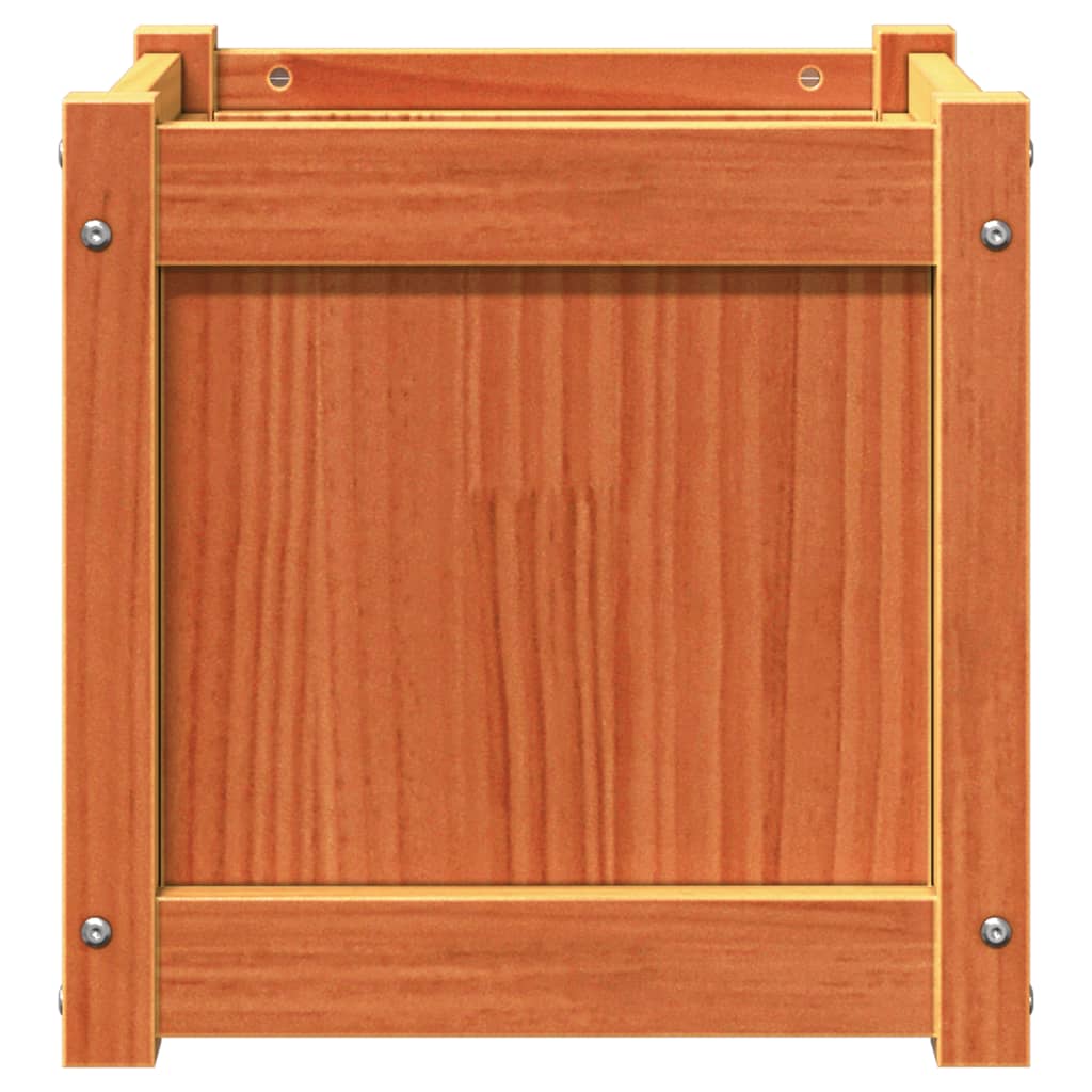 vidaXL Jardinières 2 pcs cire marron bois de pin massif