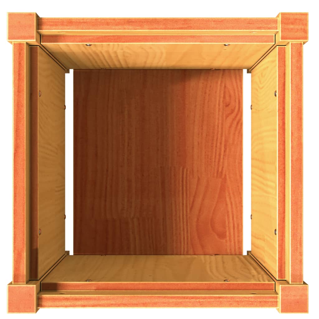 vidaXL Jardinières 2 pcs cire marron bois de pin massif
