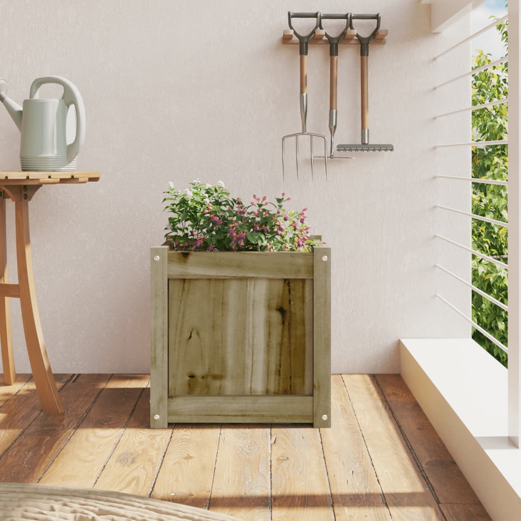 vidaXL Jardinière 40x40x40 cm bois de pin imprégné