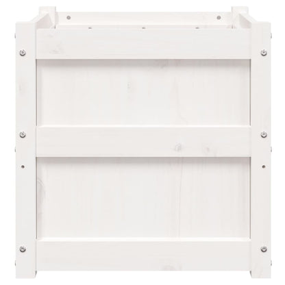 vidaXL Jardinière blanc 50x50x50 cm bois de pin massif
