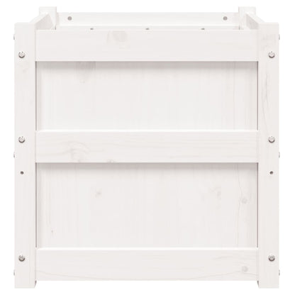 vidaXL Jardinière blanc 50x50x50 cm bois de pin massif