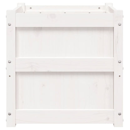 vidaXL Jardinières 2 pcs blanc bois de pin massif