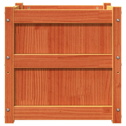 vidaXL Jardinières 2 pcs cire marron bois de pin massif