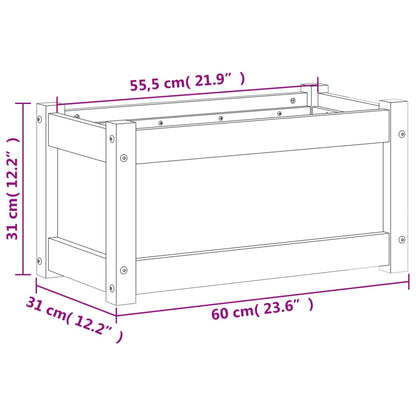 vidaXL Jardinière 60x31x31 cm bois de pin imprégné