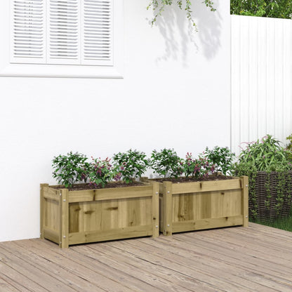 vidaXL Jardinières 2 pcs bois de pin imprégné
