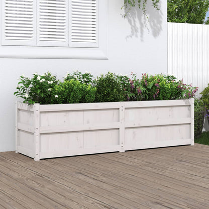 vidaXL Jardinière blanc 180x50x50 cm bois de pin massif
