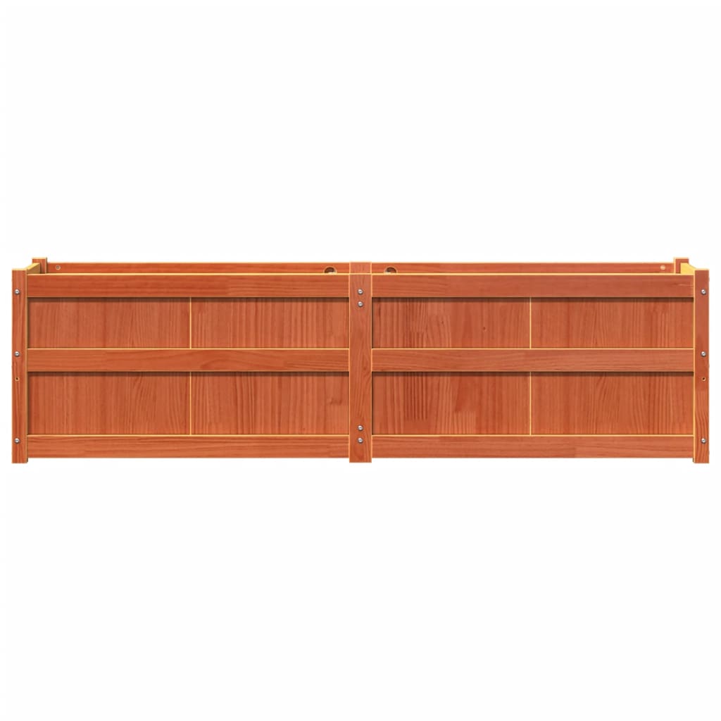 vidaXL Jardinière cire marron 180x50x50 cm bois de pin massif