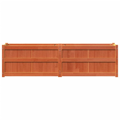 vidaXL Jardinière cire marron 180x50x50 cm bois de pin massif