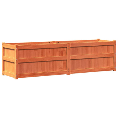 vidaXL Jardinière cire marron 180x50x50 cm bois de pin massif