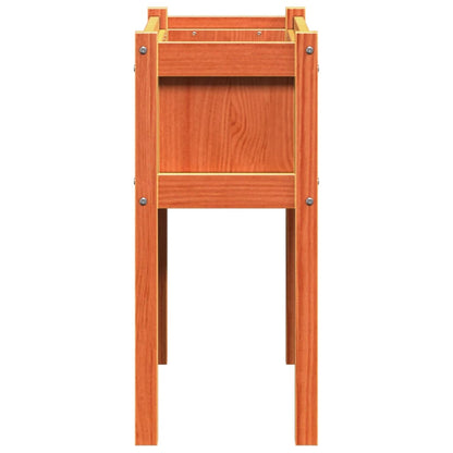 vidaXL Jardinières 2 pcs avec pieds cire marron bois de pin massif
