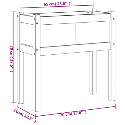 vidaXL Jardinières avec pieds 70x31x70 cm bois massif douglas