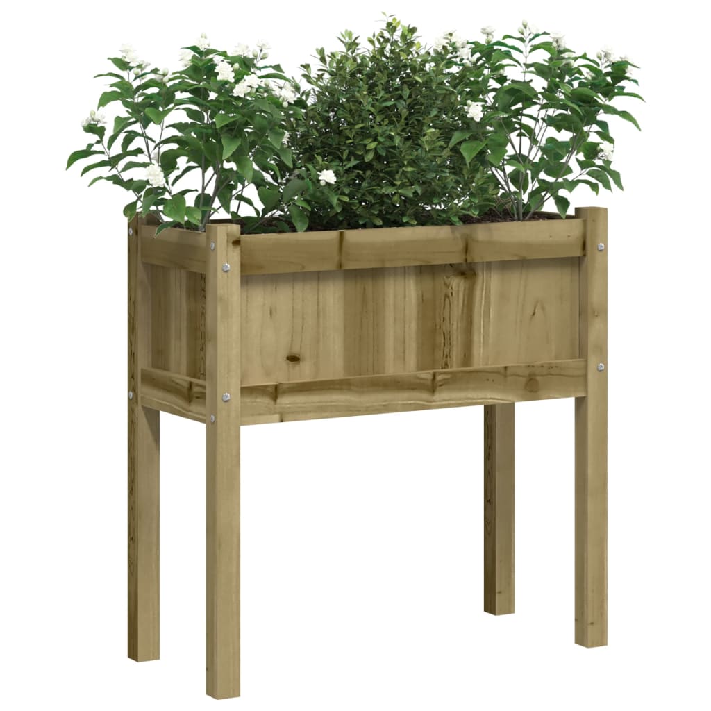 vidaXL Jardinières 2 pcs avec pieds bois de pin imprégné