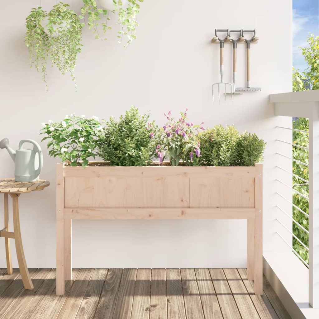 vidaXL Jardinières avec pieds 110x31x70 cm bois de pin massif
